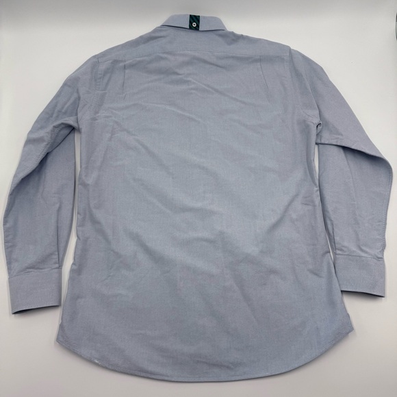 Wayhill & Wharf Men’s The Preparatory Oxford Green Navy Wide Repp Sporting Blue - Picture 3 of 11